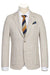 "Sophisticated Style for Prom and Weddings: Men's Unconstructed Pelago Blazer in Light Tan Windowpane Plaid"