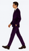 Men’s Royal Purple Velvet Suit – 2-Piece Slim Fit Tuxedo Style Formalwear by Tazzio