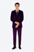 Men’s Royal Purple Velvet Suit – 2-Piece Slim Fit Tuxedo Style Formalwear by Tazzio