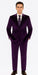 Men’s Royal Purple Velvet Suit – 2-Piece Slim Fit Tuxedo Style Formalwear by Tazzio