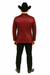 Men's Slim Fit Western Blazer Sport Coats Burgundy Sacos Vaqueros Para Hombre