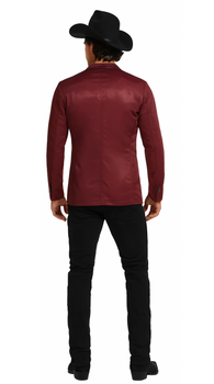 Men's Slim Fit Western Blazer Sport Coats Burgundy Sacos Vaqueros Para Hombre - Image 2