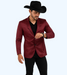 Men's Slim Fit Western Blazer Sport Coats Burgundy Sacos Vaqueros Para Hombre