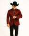 Men's Slim Fit Western Blazer Sport Coats Burgundy Sacos Vaqueros Para Hombre