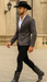 Men's Slim Fit Western Blazer Sport Coats Charcoal Sacos Vaqueros Para Hombre