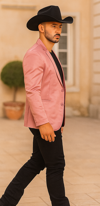 Men's Slim Fit Western Blazer Sport Coats Mauve Sacos Vaqueros Para Hombre