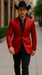 Men's Slim Fit Western Blazer Sport Coats Red Sacos Vaqueros Para Hombre