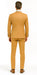 Men’s Stylish Plaid Wedding Suit – Yellow 3-Piece Ensemble