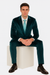 Men’s Designer Teal Velvet Suit – Slim Fit Peak Lapel 2-Piece by Tazzio