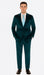 Men’s Designer Teal Velvet Suit – Slim Fit Peak Lapel 2-Piece by Tazzio