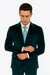 Men’s Designer Teal Velvet Suit – Slim Fit Peak Lapel 2-Piece by Tazzio
