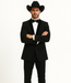 Men's Two Toned Full Lapel Shawl Black Tuxedo wool Fabric Suits