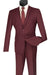 Men's Ultra Slim Fit suit 2 Piece-color Burgundy