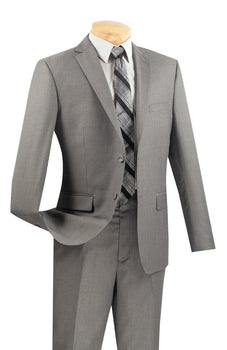 Men's Ultra Slim Fit suit 2 Piece -color Gray