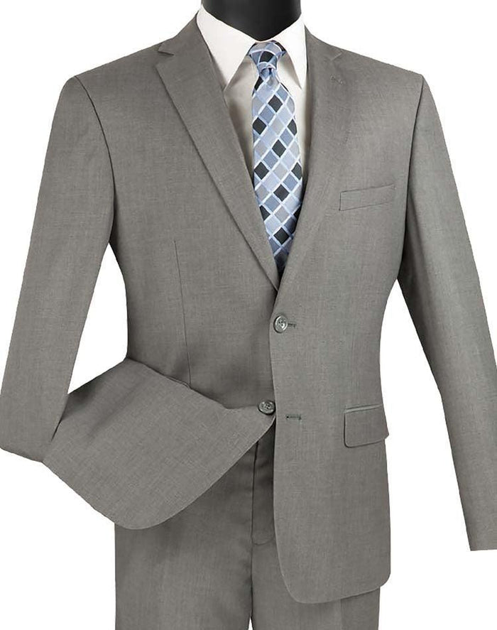 Men's Ultra Slim Fit suit 2 Piece -color Gray - Image 2