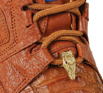 Men's Wild West Boots Caiman and Ostrich Skin Shoe 2ZA050203 - Image 7