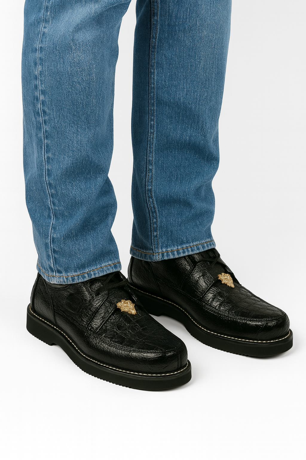 Men's Wild West Boots Caiman and Ostrich Skin Shoe 2ZA050205 - Image 5