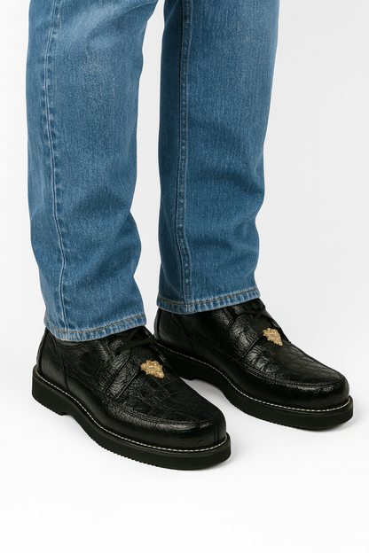 Men's Wild West Boots Caiman and Ostrich Skin Shoe 2ZA050205 - Image 5