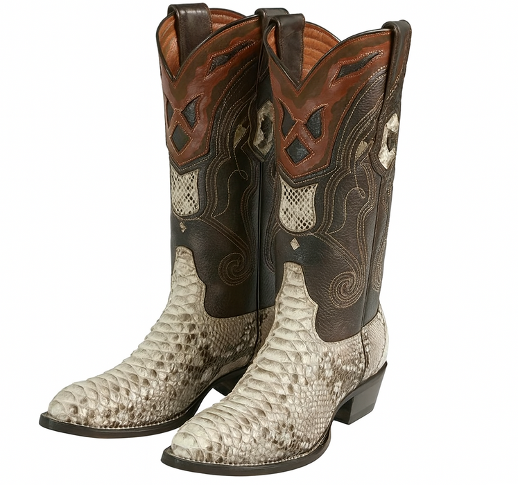 Men's Wild West Python Skin J Toe Boots 29957