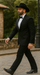 Men Two Toned Full Lapel Shawl Black Tuxedos wool Fabric Suits