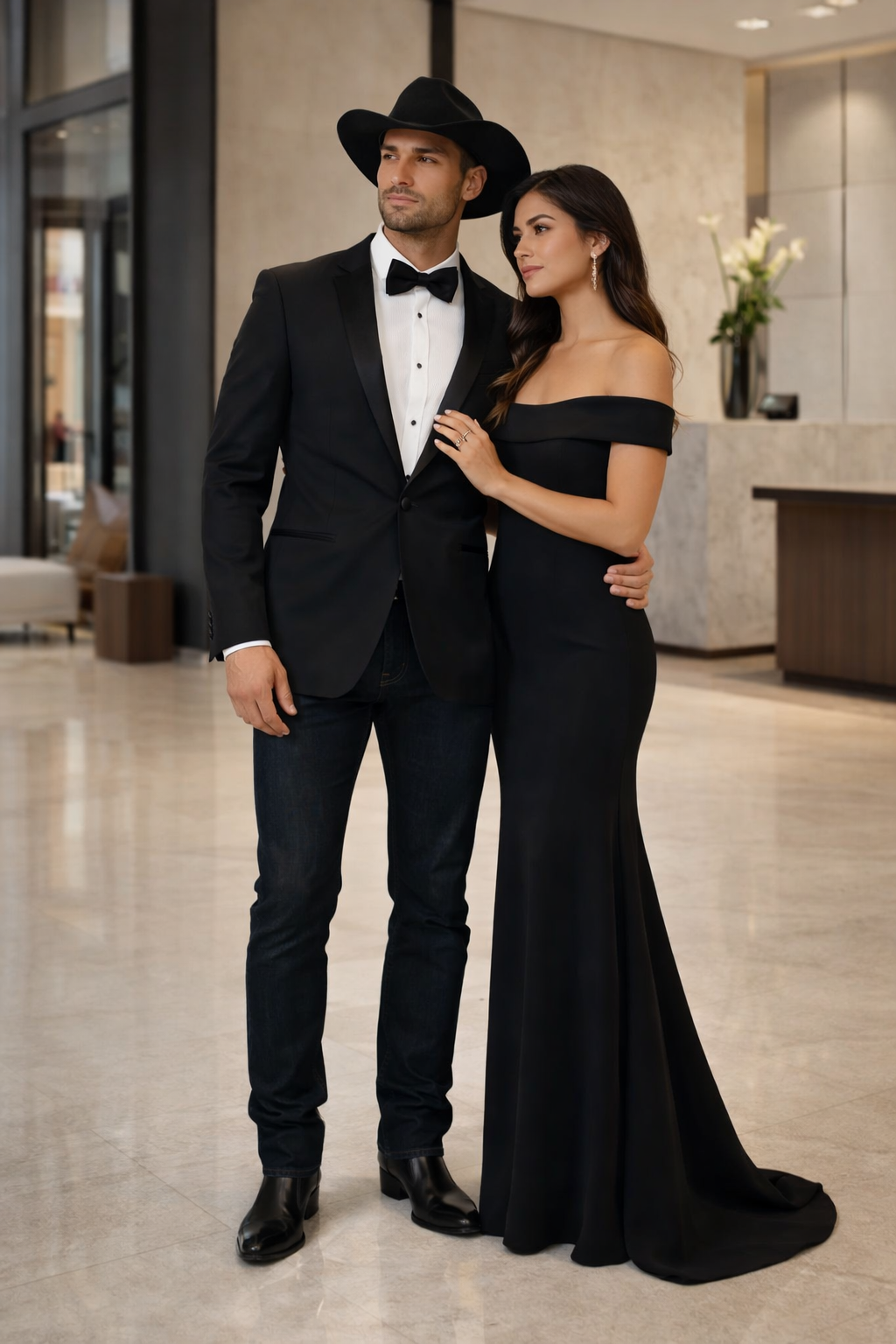 Men Two Toned Full Lapel Shawl Black Tuxedos wool Fabric Suits