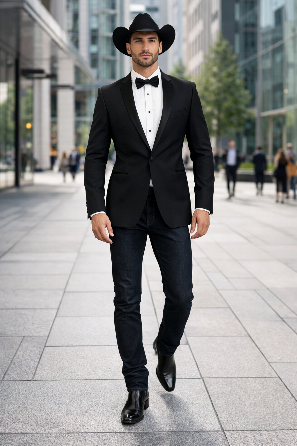 Men Two Toned Full Lapel Shawl Black Tuxedos wool Fabric Suits