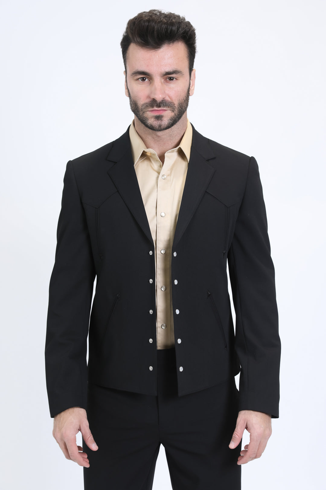 Men’s Western Black Formal Suit – Classic Tailored Cowboy Look