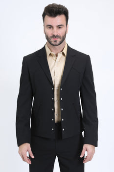 Men’s Western Black Formal Suit – Classic Tailored Cowboy Look