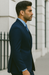 Men's 3 Piece Dark Navy Blue Suit For Men Three Piece Vested Suit