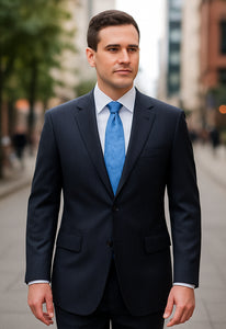 Men'S Charcoal Stripe ~ Pinstripe Modern Fit Suits 2 Button Without Pleat Flat Front Pants Business ~ Wedding 2 Piece Side Vented 2 Piece Suits For Men - 100% Percent Wool Fabric Suit - Worsted Wool Business Suit