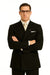 Men's Legend Tom Hardy Look Double Breasted Solid Black Suit