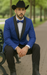 Men's Satin Shawl Lapel Blue 2 Buttons Floral Slim Fit Blazer Sport coat Paisley Royal Blue Tuxedo