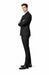 Men's Suit Double Breasted Black Peak Lapel