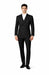 Men's Suit Double Breasted Black Peak Lapel