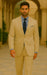 Men'S Tan 2 Button Tapered Cut Half Lined Suit - Mens Linen Suit
