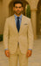 Men'S Tan 2 Button Tapered Cut Half Lined Suit - Mens Linen Suit