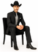 Mens 1 Button Peak Lapel in Grey Cowboy Suit - Country Wedding Suits