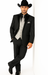 Mens 1 Button Peak Lapel in Grey Cowboy Suit - Country Wedding Suits