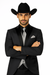 Mens 1 Button Peak Lapel in Grey Cowboy Suit - Country Wedding Suits