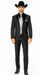 Mens 1 Button Peak Lapel in Grey Cowboy Suit - Country Wedding Suits
