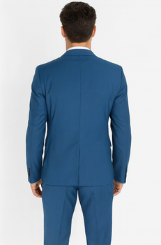 Mens 1 Button  Royal ~ Cobalt ~ Indigo ~ Bright Blue ~ Teal Blue Slim Fit Dress Suits for Men - Image 2