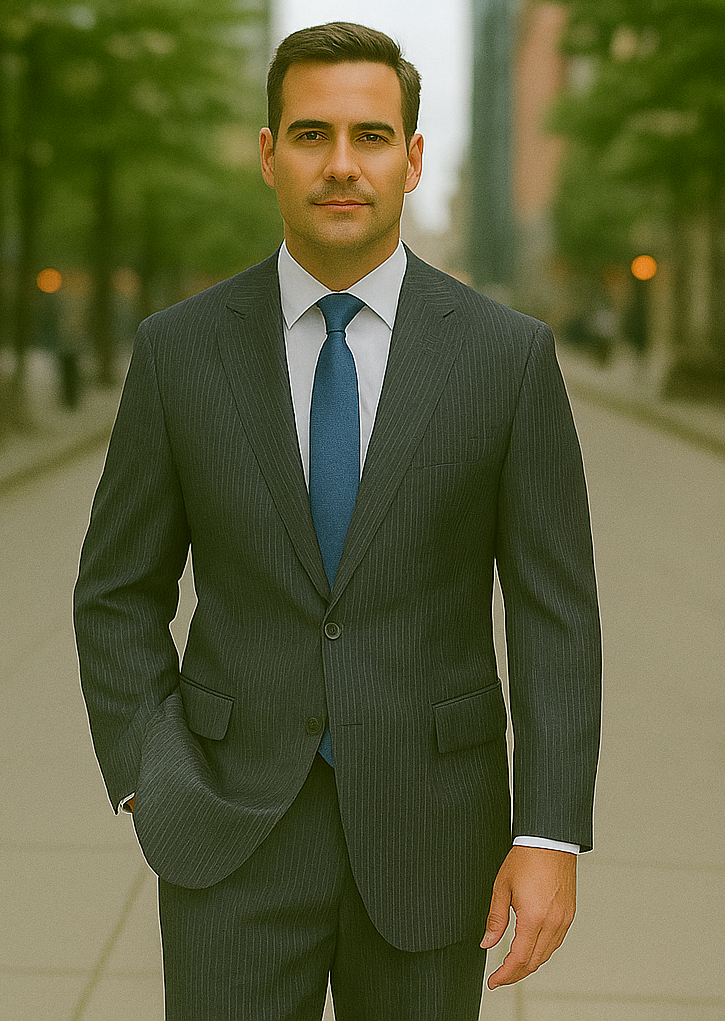 Blue Pinstripe Suits