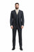 Mens 2 Button Gangster Pinstripe Suit in BLACK / GREY / BURGUNDY