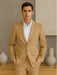 Men'S 2 Button Khaki Beige ~ Bronze ~ Camel Dress Cheap Priced Business Suits Clearance Sale For Men