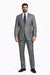 Mens 2 Button Peak Lapel Modern Plaid Suit in Grey