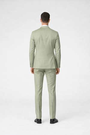Men's 2 Button Sage Green Suit - Image 2