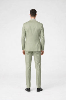 Men's 2 Button Sage Green Suit - Image 2