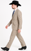 Men's 2 Button Sand  Two-Piece Classic Fit Side Vents Cheap Priced Business Suits Clearance Sale