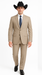 Men's 2 Button Sand  Two-Piece Classic Fit Side Vents Cheap Priced Business Suits Clearance Sale