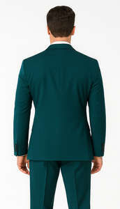 Men's 2 Button Super Slim Fit Teal Blue ~  Cheap Priced Business Suits Clearance Sale Jacket & pants